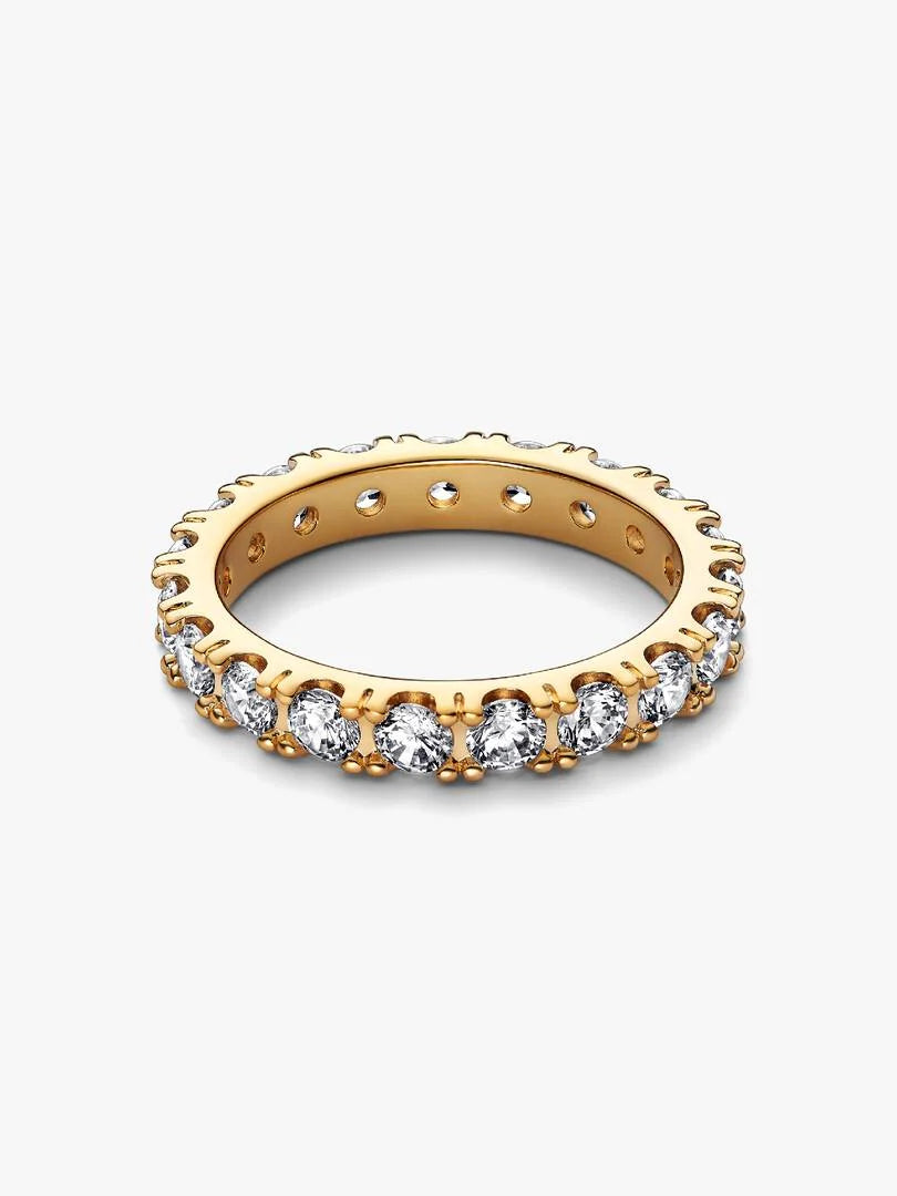 Bague Lumière Éternelle – Dorée aux Pierres Rondes