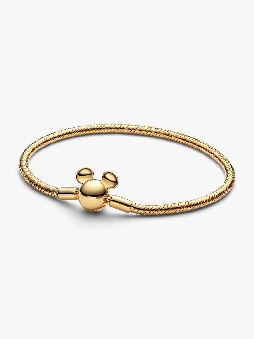 Bracelet Mickey – Maille Serpent Dorée