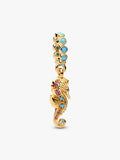 Charm Hippocampe Enchanté – Doré aux détails colorés