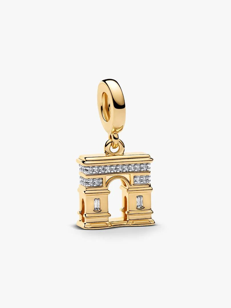 Charm Arc de Triomphe – Doré aux Pierres Scintillantes