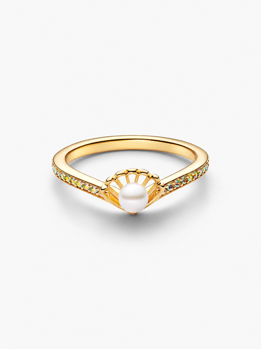 Bague Trésor des Mers – Dorée à la Perle Nacrée