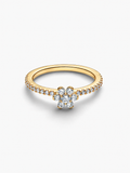 Bague Fleur d’Éclat – Dorée aux Pierres Scintillantes