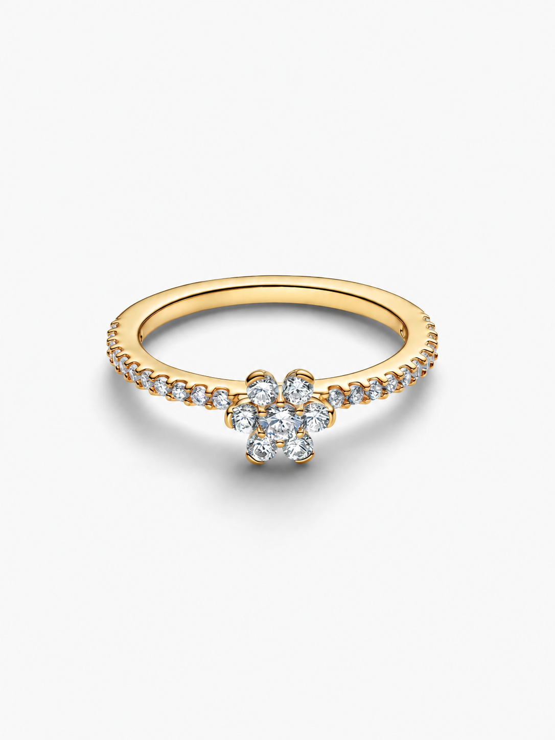 Bague Fleur d’Éclat – Dorée aux Pierres Scintillantes