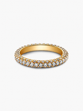 Bague Éclat Infini – Anneau Doré aux Pierres Scintillantes