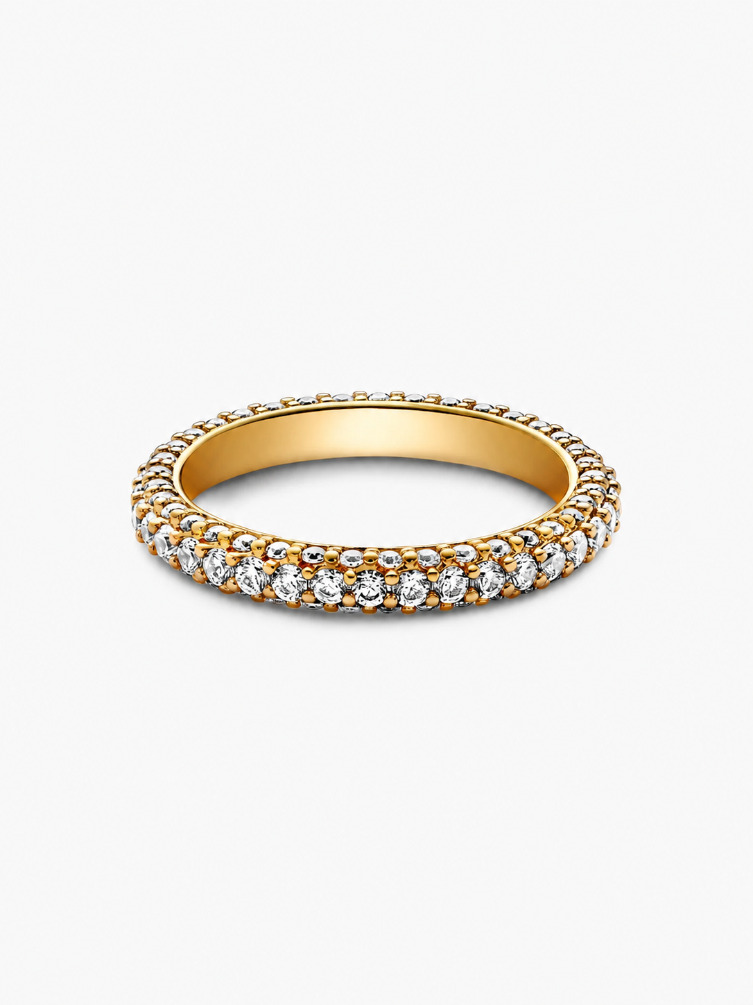 Bague Éclat Infini – Anneau Doré aux Pierres Scintillantes