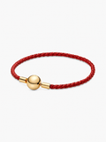 Bracelet Rouge Passion – Tressé à Fermoir Doré